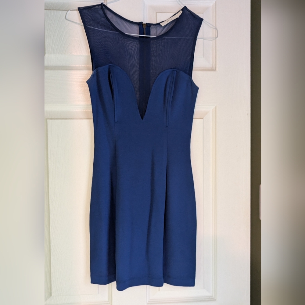 Lush Navy Blue Party Dress